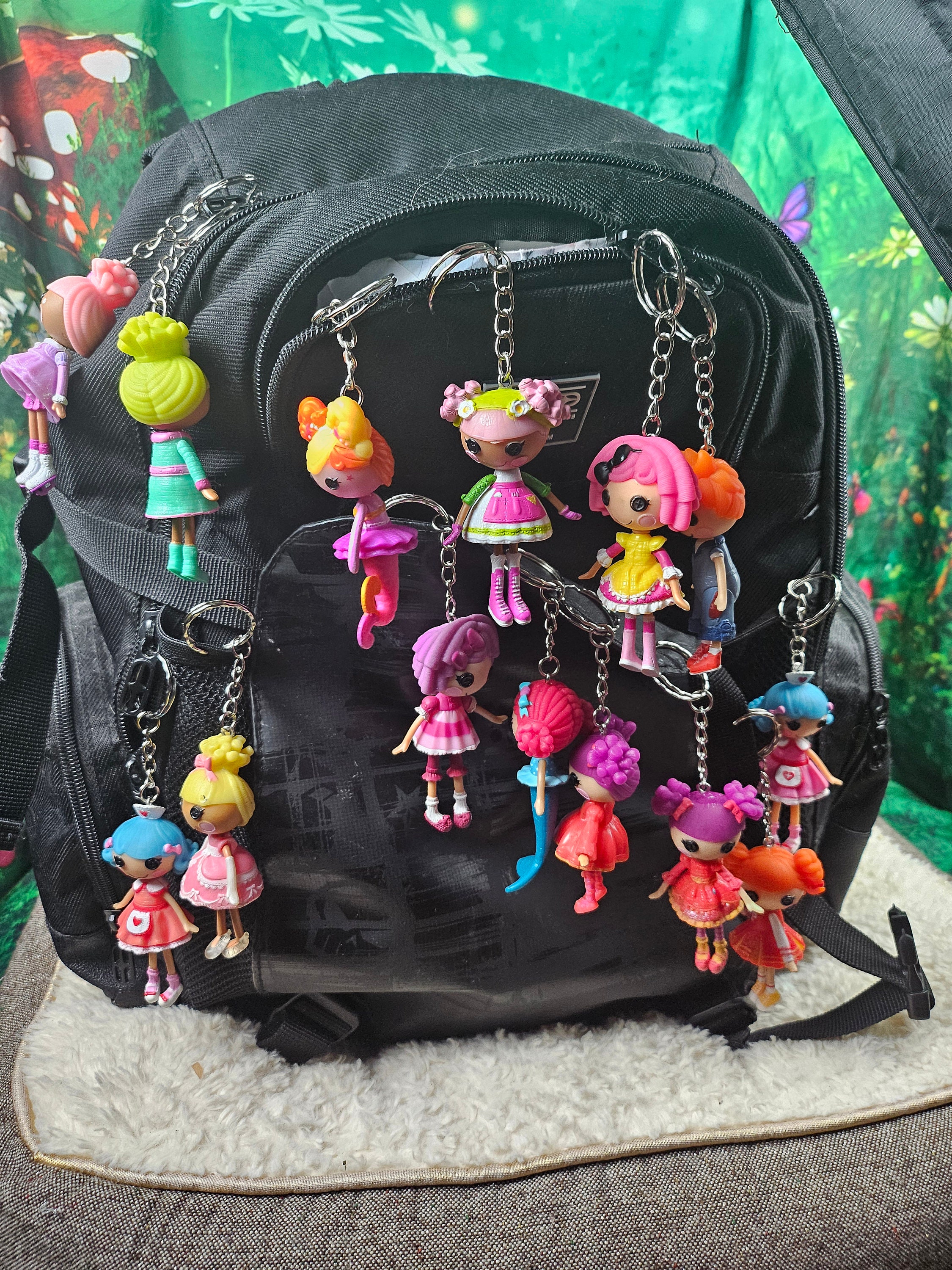 Mini 3 Lalaloopsy Upcycled to Bag Charms Keyrings Jewels Sparkle Spot Splatter Peanut Big Top Bea Spells Pirate Patch Water Lily Etsy
