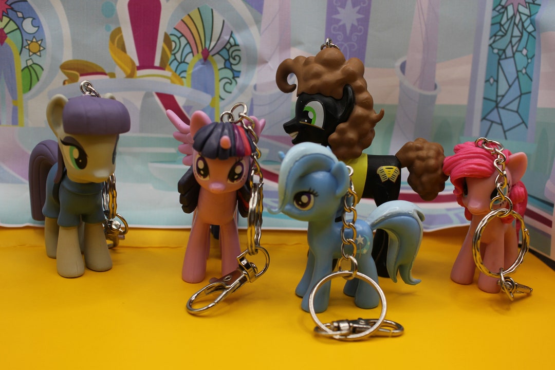 My Little Pony Upcycled Keyring: Twilight Sparkle, Maud Pie, Trixie - Etsy