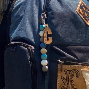 Tooled initial keychain