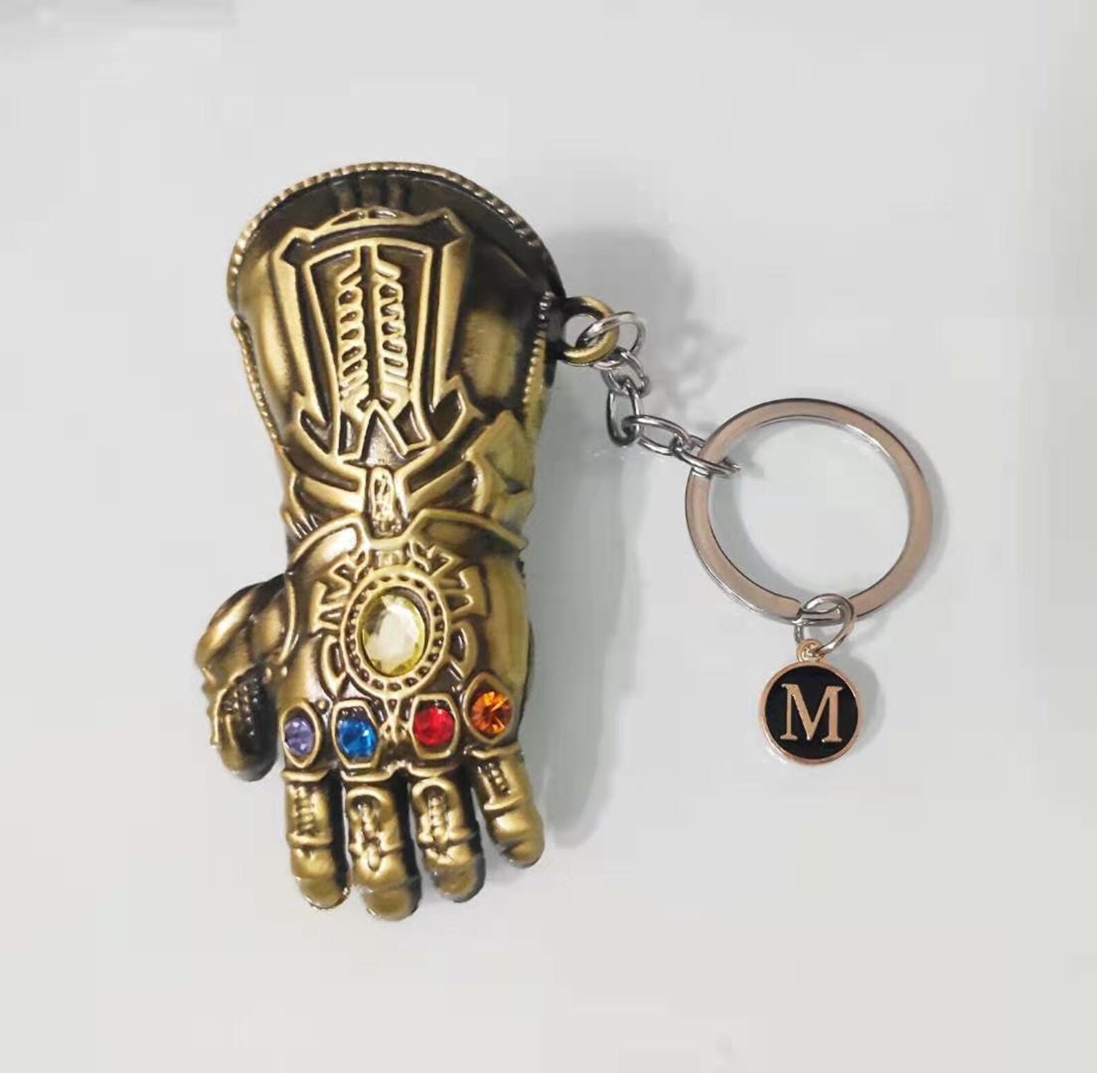 Marvel Bottle Opener Keychain Initial Mieba Glove Keychain Etsy