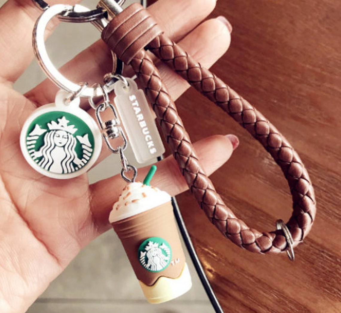 Starbucks Keychain customized Keychain Starbucks cup Keychain Etsy
