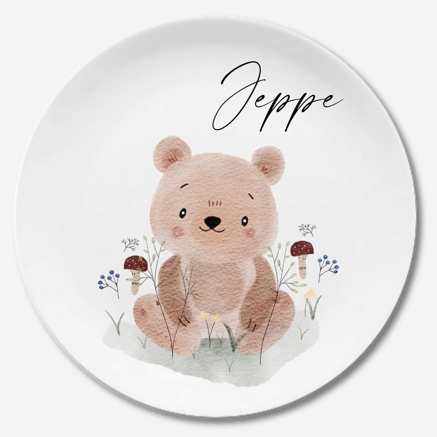 Children's tableware Children's plate with name Gift birth or baptism, godchild gift toddler, children's tableware personalized