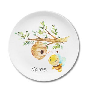 Children's tableware children's plate with name gift birth or baptism, godchild gift toddler, children's tableware personalized image 5