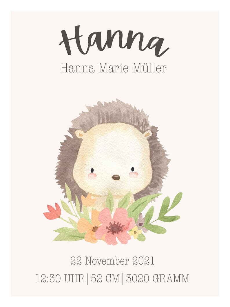 Mural Children's Room Poster With Name Name Poster Birth Etsy