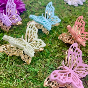 Acrylic Layered Pastel 3D Butterfly/Cake Charm/Cup Cake Toppers/Acrylic Butterfly/Candy Bar Accent/Baby Shower/Mini Acrylic Cake Butterflies