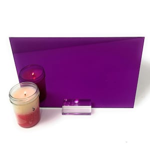 Folha de acrílico roxo espelhado com detalhes deliciosos, 12 "x 20" 1/8 de espessura. Ideal para usuários Glowforge