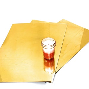 Hoja acrílica de oro espejo, 1 cara, una cara, JUEGO DE 3, 12 pulgadas x 20 pulgadas 1/8 o 3 mm de espesor, bricolaje, proyectos artesanales y mucho más