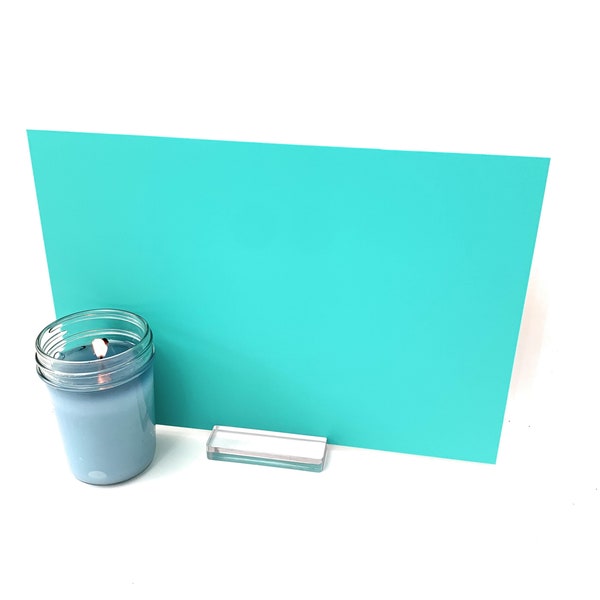 Pastel Turquoise Acrylic Sheet  12"x20" 1/8" or 3mm thick Acrylic Sheet - Glowforge, Laser Cutting, DIY Project