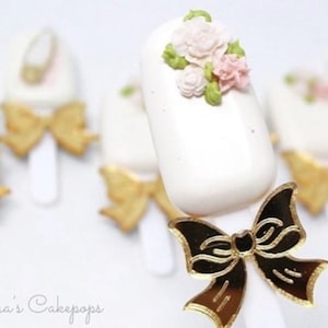 Acrylic Bows for Cakesicle sticks, Cake pop sticks, Apple sticks, Cupcakes, Party Decor