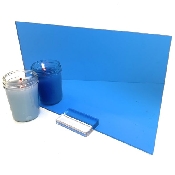 Delightful Details Mirror Blue Acrylic Sheet, 12"x20" 1/8 Thick. Ideal For Glowforge users