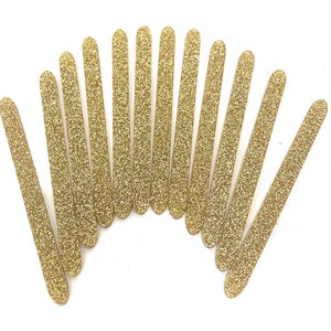 Acrylic Gold Glitter Popsickle Sticks, Cakesickle sticks, Cakepop sticks, Set of 12, 24, or 36