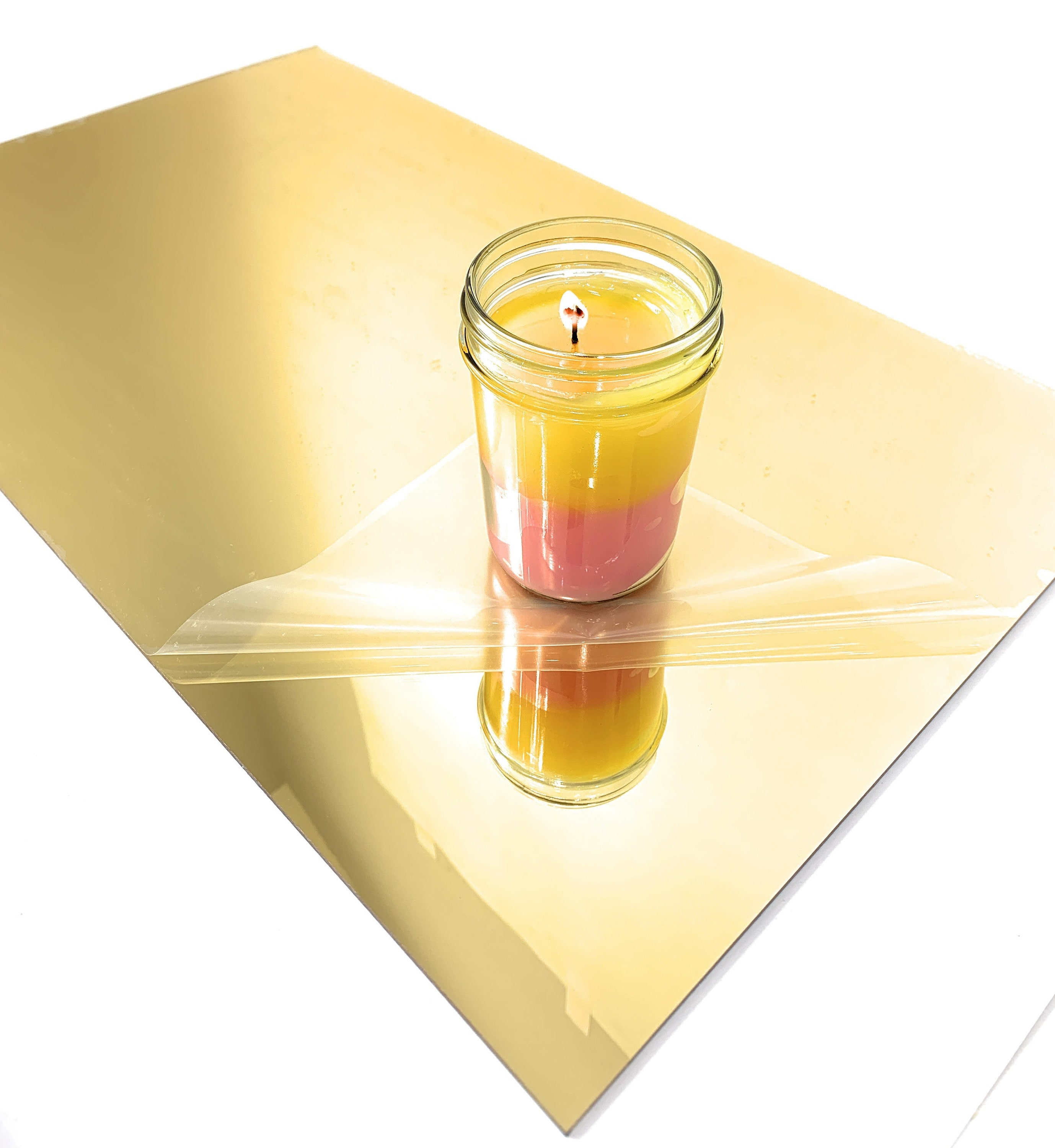 Transparent Gold Acrylic Sheet  Gold Mirror Glass Sheet – T&T