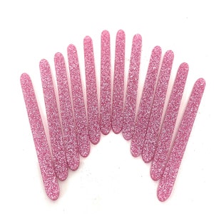 Acrylic Pink Glitter Popsickle Sticks, Cakesickle sticks, Cakepop sticks, Set of 12, 24, or 36