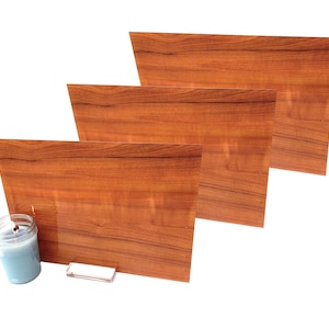 Detalles encantadores Hoja acrílica de grano de madera marrón claro, JUEGO DE 3, 12 pulgadas x 20 pulgadas 1/8 pulgadas o (3 mm) de espesor, lista para Glowforge