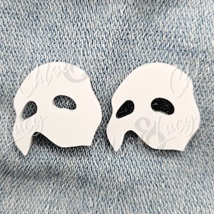Phantom of the Opera Lapel Pin | Broadway | West End | Musical | Romance | Mask | Acrylic Brooch | Badge