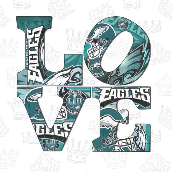 Love eagles football | DTF transfers | Ready to press Direct to film Transfer | Quick Shipping