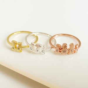 Anillo personalizado para mascotas•Joyería familiar personalizada para animales•Joyería de cartas personalizadas•Anillo para gatos para perros•Anillo inicial para animales grabados•Regalo para amantes de las mascotas