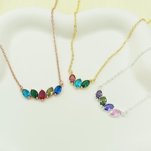Personalisierter Birthstone Charms, Familie Birthstone Halskette, Benutzerdefinierte Birthstone Schmuck, Mom Geburtstagsgeschenk, Mütter Halskette, Geschenk für Sie