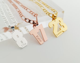Personalized Number Necklace,Lucky Number Necklace,Custom Number Necklace with Any Name,Lucky Pendant,Christmas Gift
