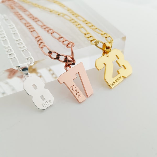 Collier numéro personnalisé,collier de numéro porte-bonheur,collier numéro personnalisé avec n’importe quel nom,pendentif porte-bonheur,cadeau de Noël