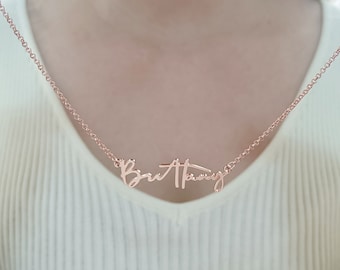 Collana con nome personalizzato, Collana con nome personalizzato, Gioielli con nome, Oro 18 carati, Regalo per la mamma, Regalo di Natale, Regalo di compleanno per lei