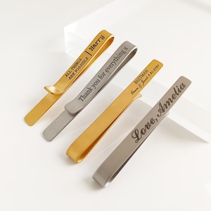 Handwriting Tie Clip For Him,Personalized Wedding gifts,Custom Signature Tie Clip,Groomsmen Gifts,Husband Tie Clip