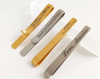 Handwriting Tie Clip For Him,Personalized Wedding gifts,Custom Signature Tie Clip,Groomsmen Gifts,Husband Tie Clip
