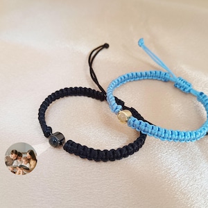 Personalized Photo Bracelet for Men, Photo Projection Bracelet, Anniversary Gift for Him, Dad Bracelet, Memorial Gift For Father Boyfriend
