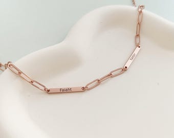 Custom Family Name Bracelet, Personalized Multiple Name Bracelet, Kids Name Bracelet, Dainty Bar Bracelet, Gift for Mom, Anniversary Gift