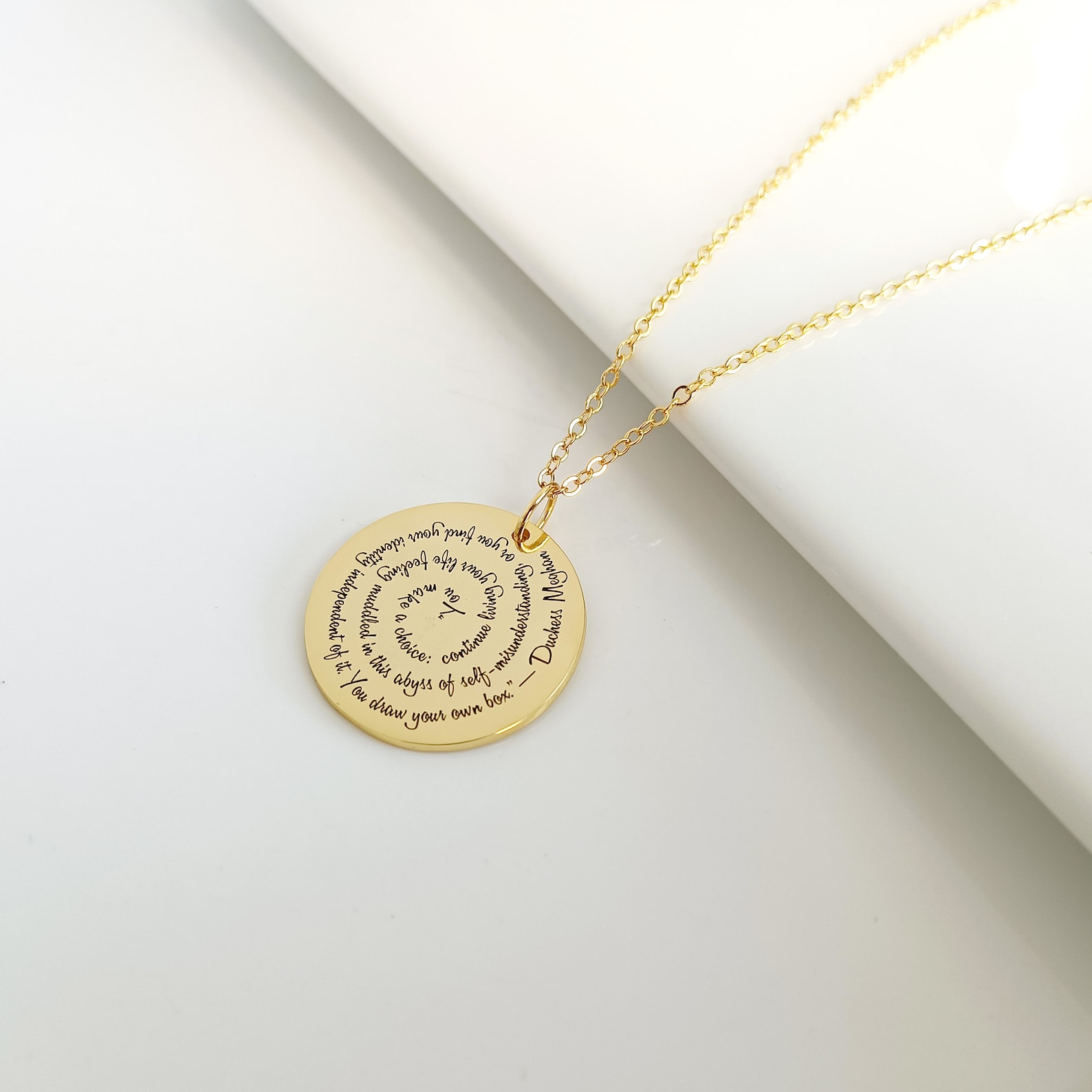 Personalized Phrase Necklace•custom Lyric Necklace•personalized Disc ...