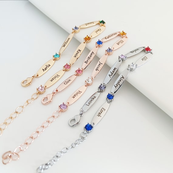 ハート パーソナライズされたイニシャルハートブレスレット：ローズゴールド