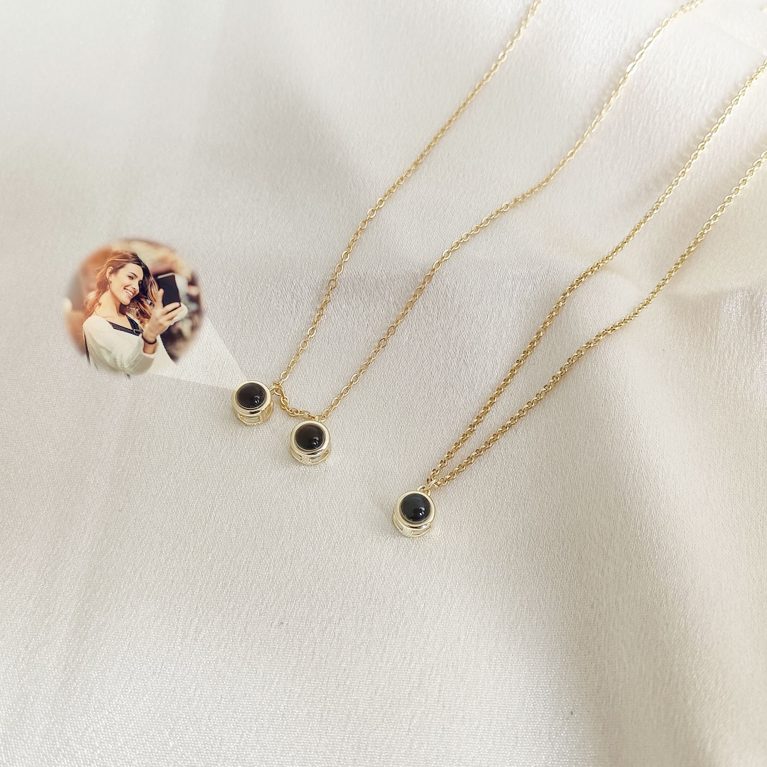 Custom Photo Projection Necklace, Personalized Photo Necklace, Memory ...