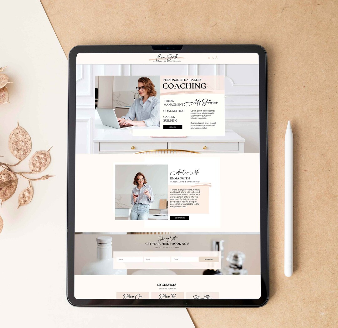Wix Template, Sales Landing Page, Course Sales Page, Online Course