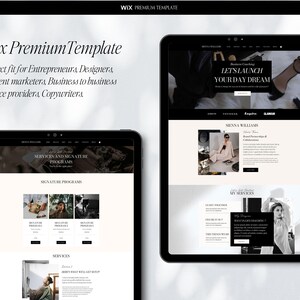 Modello di sito web Wix per piccole imprese, coach, creativi e fotografi / Sito Wix moderno e modificabile / Download immediato immagine 3