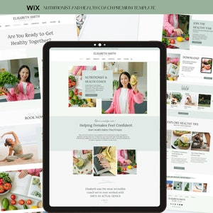Health coach , Nutritionist website template, Wix Template for Health Coaches, Diet and Weight Loss Wix website Template, Dietitian website