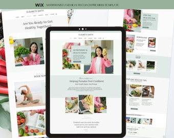 Wix Template health coaching, Health coach Wix , Nutritionist website template, Diet and Weight Loss Wix website Template, Dietitian Website