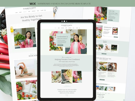 Wix Template health coaching, Health coach Wix , Nutritionist website template, Diet and Weight Loss Wix website Template, Dietitian Website
