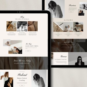 Modèle de site Web Wix pour coachs, blog et entreprise Wix, thème de site Web de podcast Wix, modèle de boutique en ligne, thème Wix Coach image 11