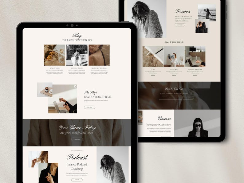 Modèle de site Web Wix pour coachs, blog et entreprise Wix, thème de site Web de podcast Wix, modèle de boutique en ligne, thème Wix Coach image 11