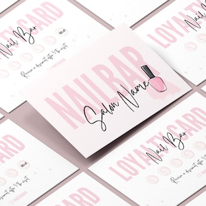 Nail Salon Business Card Template/Nail Tech Business Card/ Nail Artist Business Card / Nail Technician Business Card  /loyalty card template