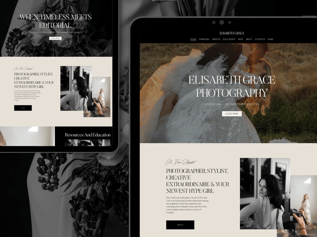 Squarespace Photography site, Photography Portfolio Template