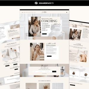 Squarespace Website Template, Squarespace theme, Squarespace Sales Page design, Coach site, Life coach template, Custom Website