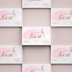 Karta Spa Nail Lashes, Karta wizyty kobiecej, Elegancka wizytówka, Jednostronna, Wizytówka MLM, Matowa powłoka UV, Neutralna wizytówka