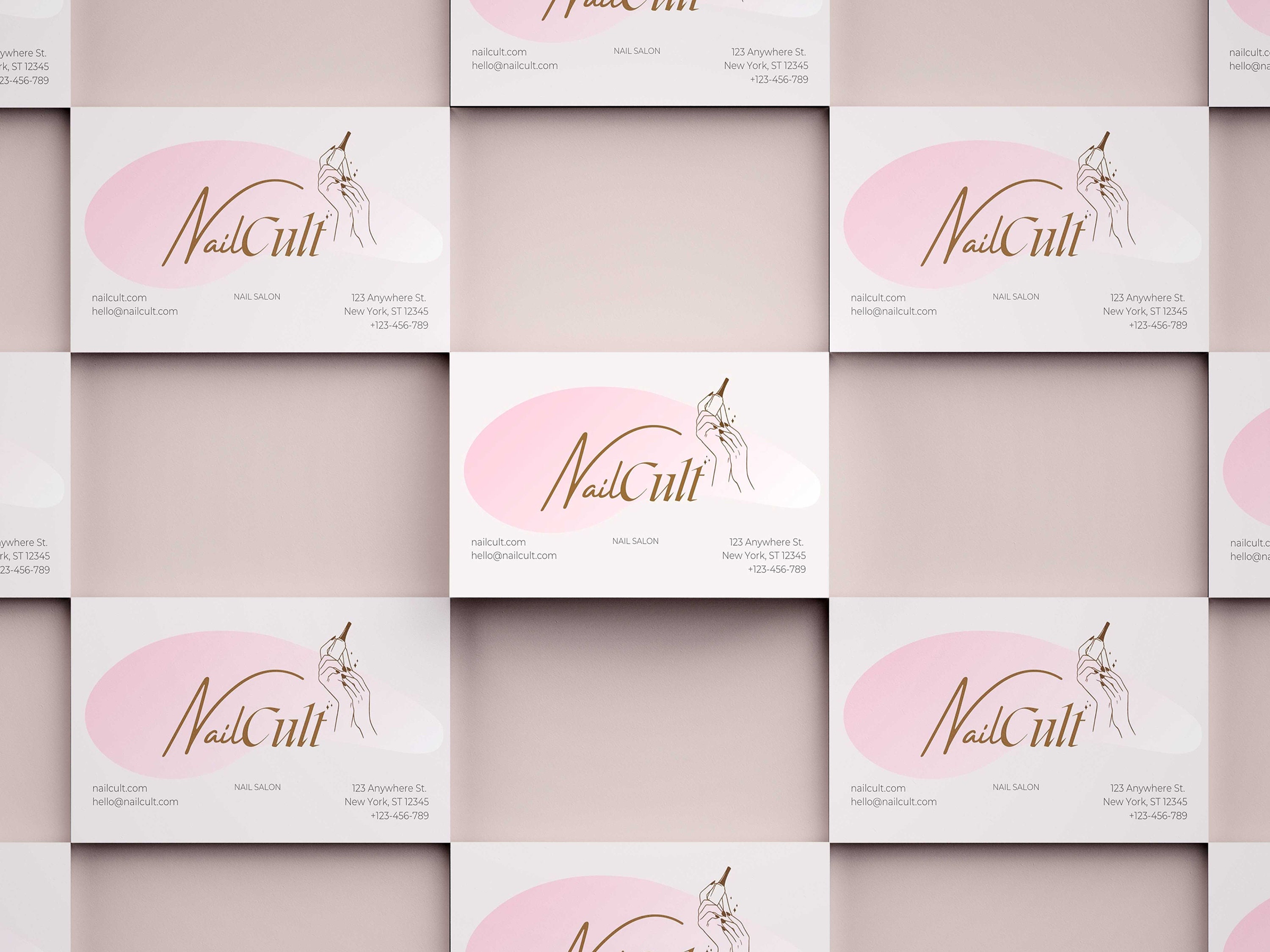 3. Elegant Nail Business Card Templates - wide 3