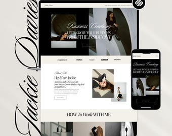 Square space Website Template,  Squarespace coaching template, portfolio website template,  Course website template, Squarespace portfolio