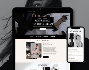 Wix Website Template for Small Business, Coaches, Creatives & Photographers | Modern Editable Wix Site | Instant Download