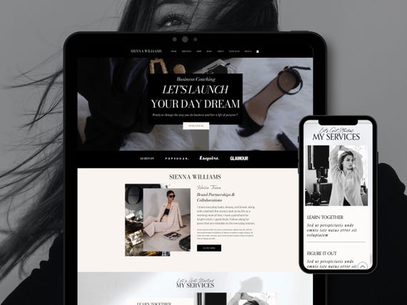 Wix Website Template for Small Business, Coaches, Creatives & Photographers | Modern Editable Wix Site | Instant Download