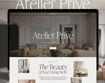 Squarespace 7.1 Website Template Interior Designer | Architect Portfolio Website | Real Estate Template | Luxury Editorial Minimal Website