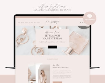 Squarespace Website Template, Coaching Website, Squarespace Course Template, Blog Squarespace  Website for Creatives, coach theme