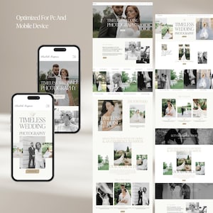 Photography Squarespace Website Template, Wedding Photographer Website